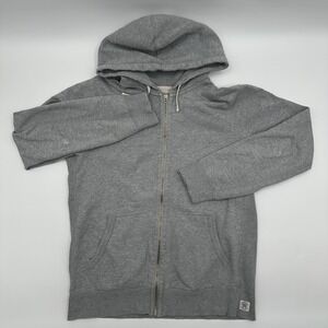 Reigning Champ Full Zip Gray Hoodie Mens Medium M Distressed Flaws Read Desc